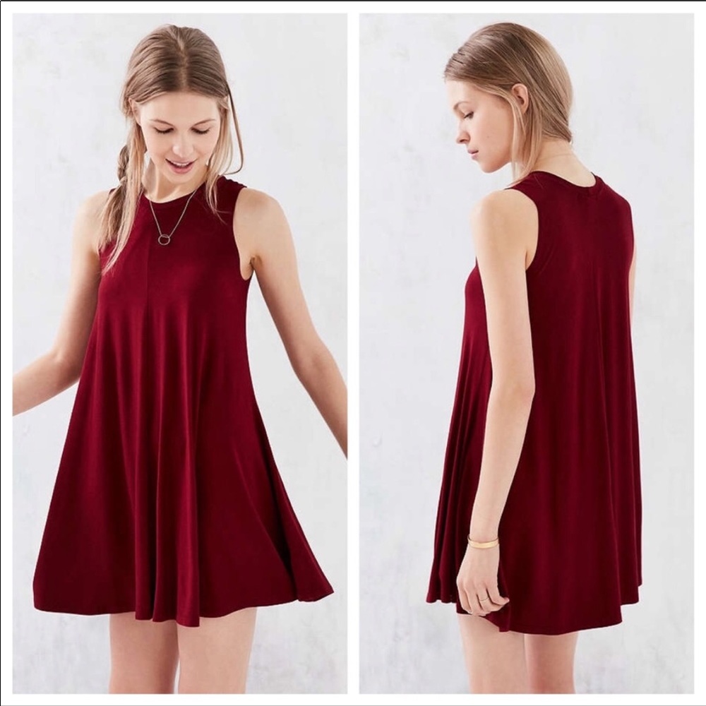 UO Silence + Noise Swingy Tank Dress Red Small - Picture 1 of 8